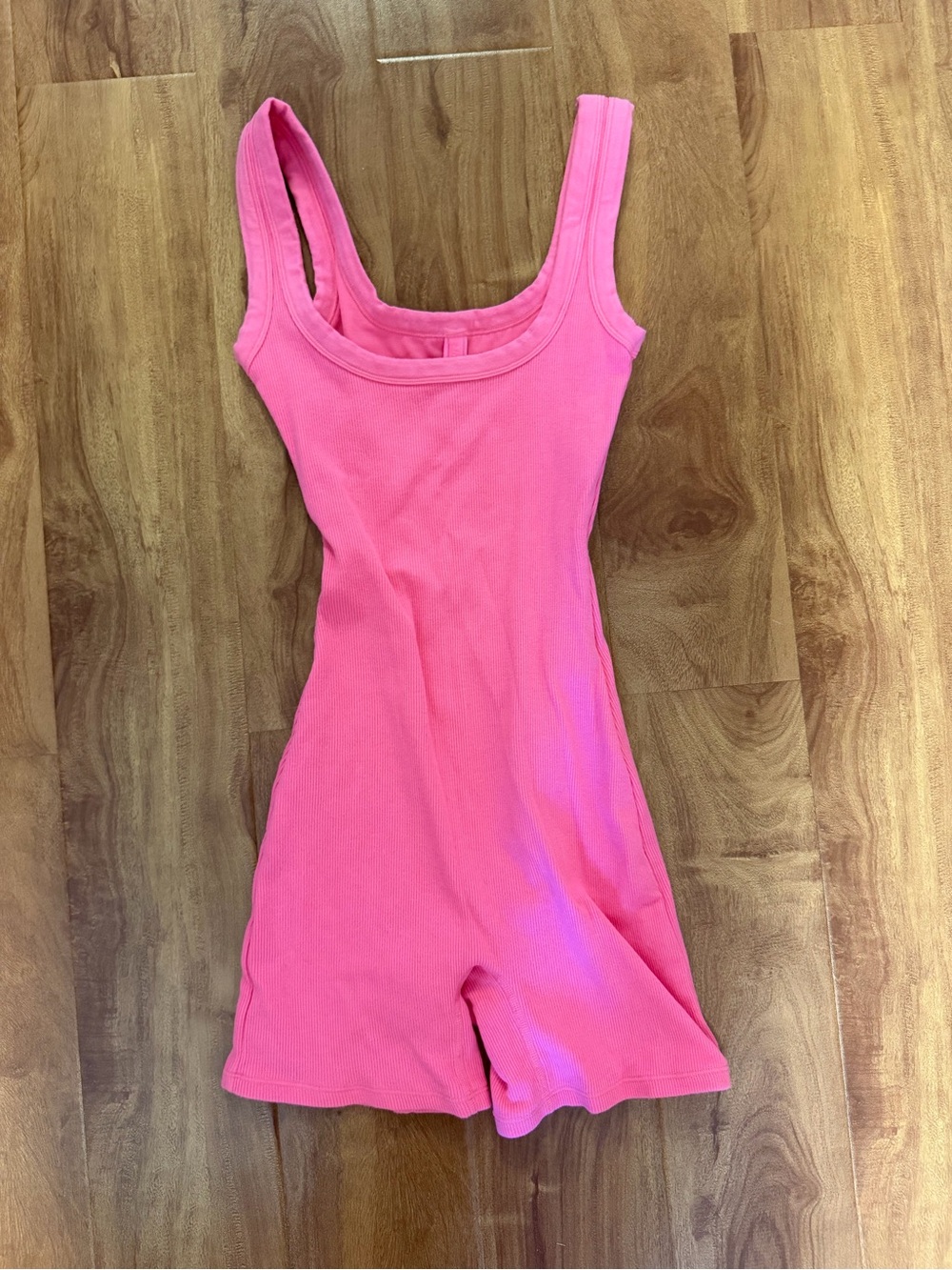 SKIMS Hot Pink Ribbed Tank One-Piece - Picture 1 of 3